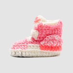 Baby Crochet IB-3 Pink (Soft felt non-slip bottom & Shoe Box)