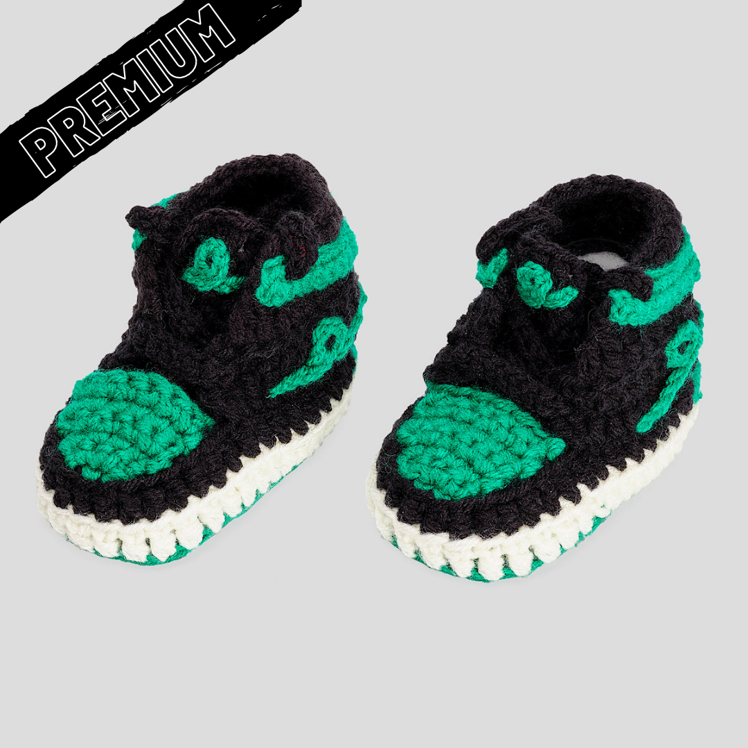 Baby Crochet IB-1 Shamrock (Soft felt non-slip bottom & Shoe Box)