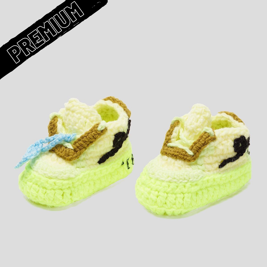 Baby Crochet OFF-W V (Soft felt non-slip bottom & Shoe Box)