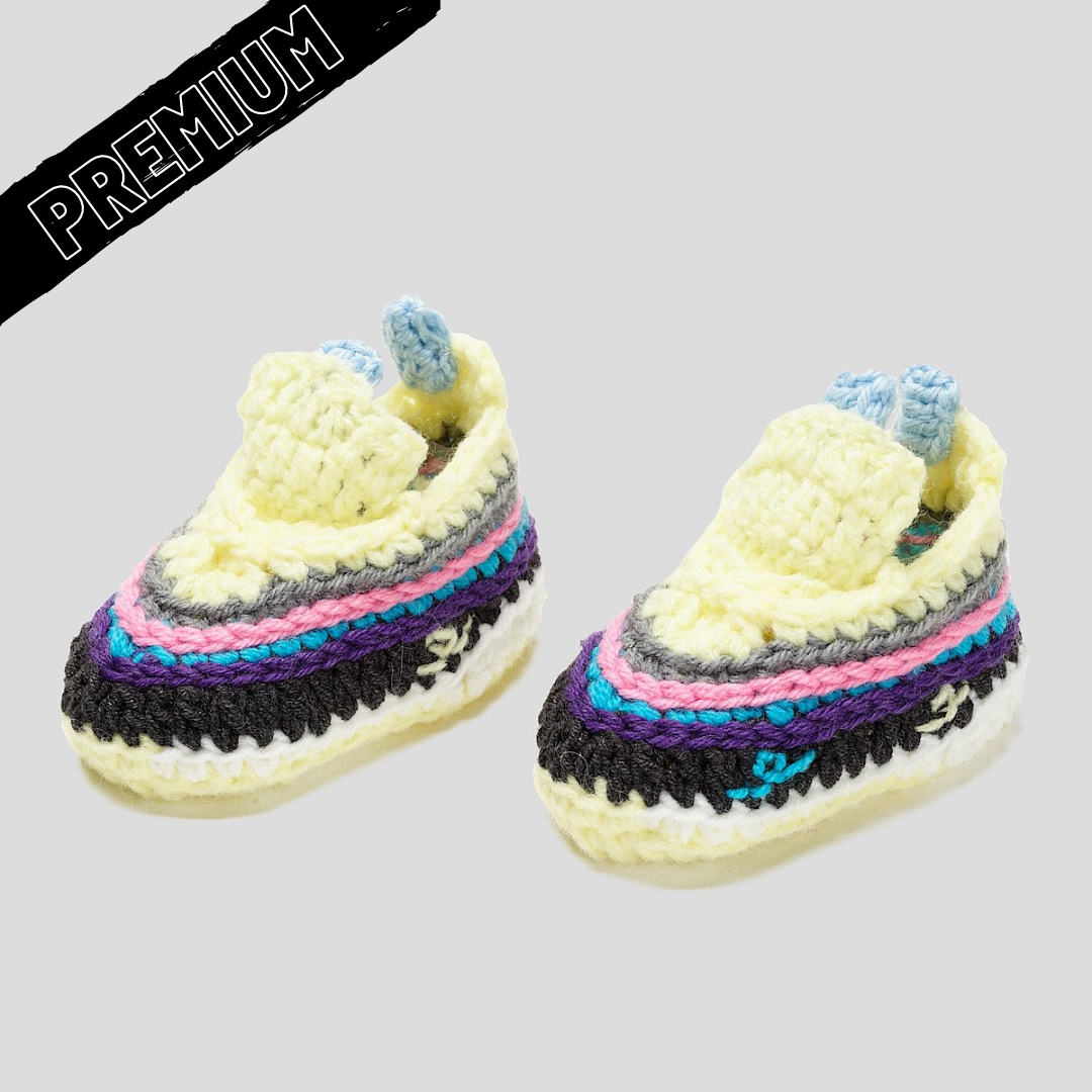 Baby Crochet W-Spoon (Soft felt non-slip bottom & Shoe Box)