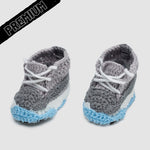 Baby Crochet IB-11 Cool Grey (Soft felt non-slip bottom & Shoe Box)