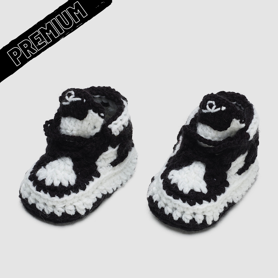 Baby Crochet IB Low Panda (Soft felt non-slip bottom & Shoe Box)