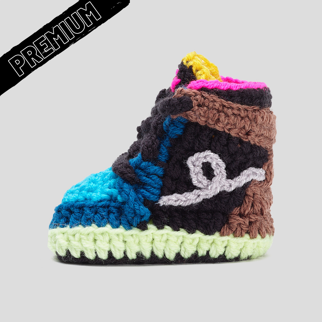 Baby Crochet IB-1 Tokyo (Includes 2 pair of laces, soft felt non-slip bottom & Shoe Box)