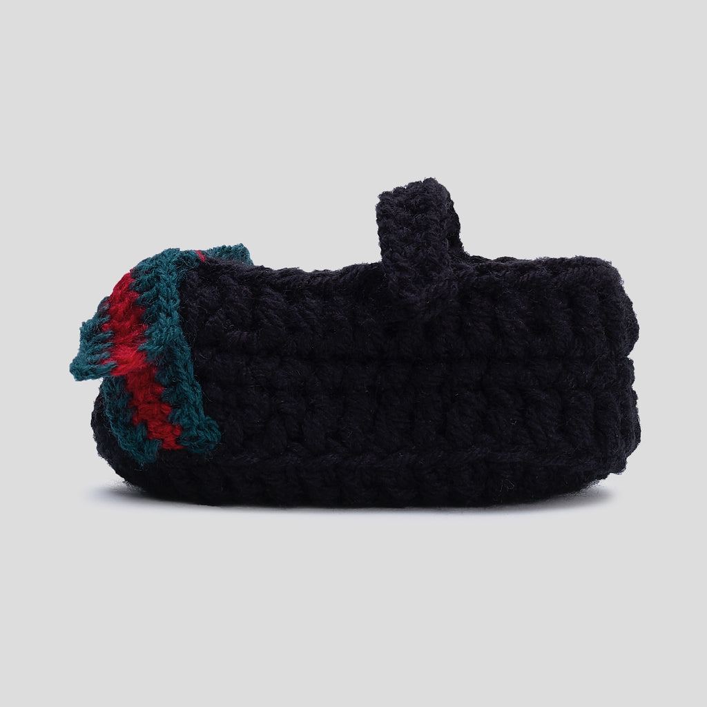 Baby Crochet Ballet Flat Black (Girls)