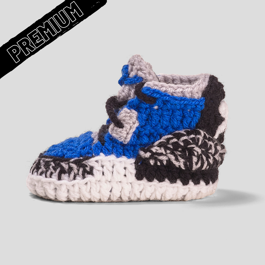Baby Crochet IB-3 V-Royal (Soft felt non-slip bottom & Shoe Box)