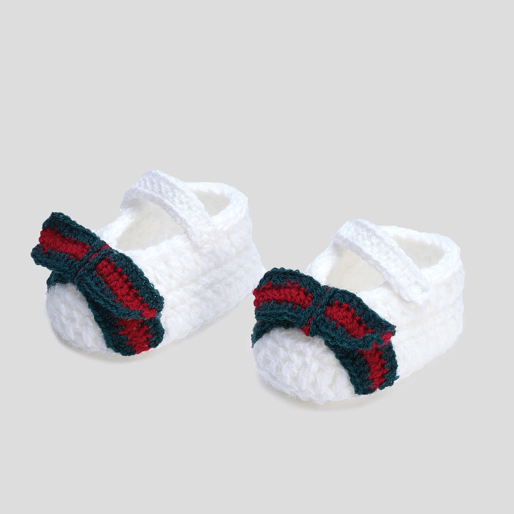 Baby Crochet Ballet Flat white (Girls)