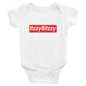 “ItzzyBitzzy” RED Box Logo Baby Onesie