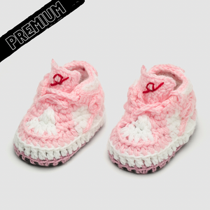 Baby Crochet IB-Low Pink Velvet (Soft felt non-slip bottom & Shoe Box)