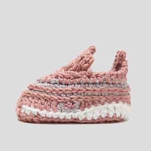 Baby Crochet Blush Pink (Soft felt non-slip bottom & Shoe Box)