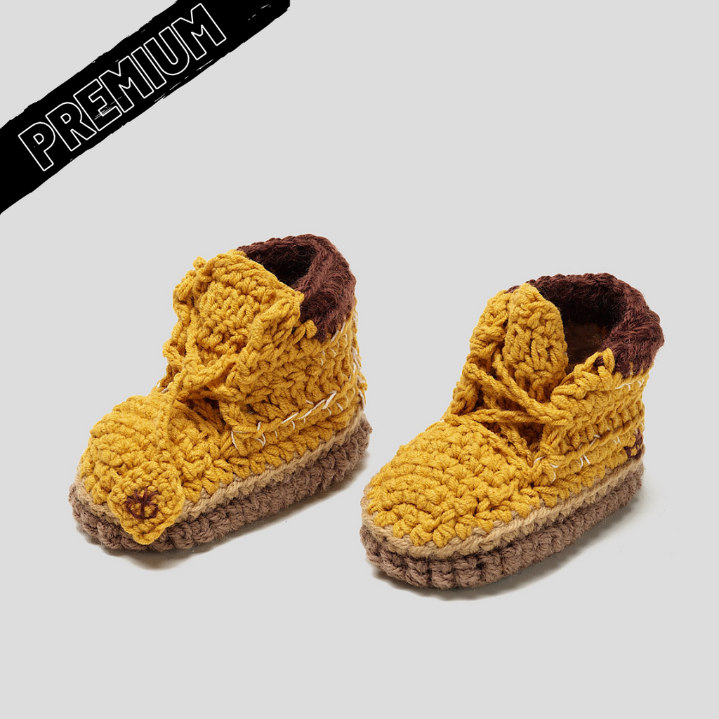 Baby Crochet IB-Wheat Boots (Soft felt non-slip bottom)