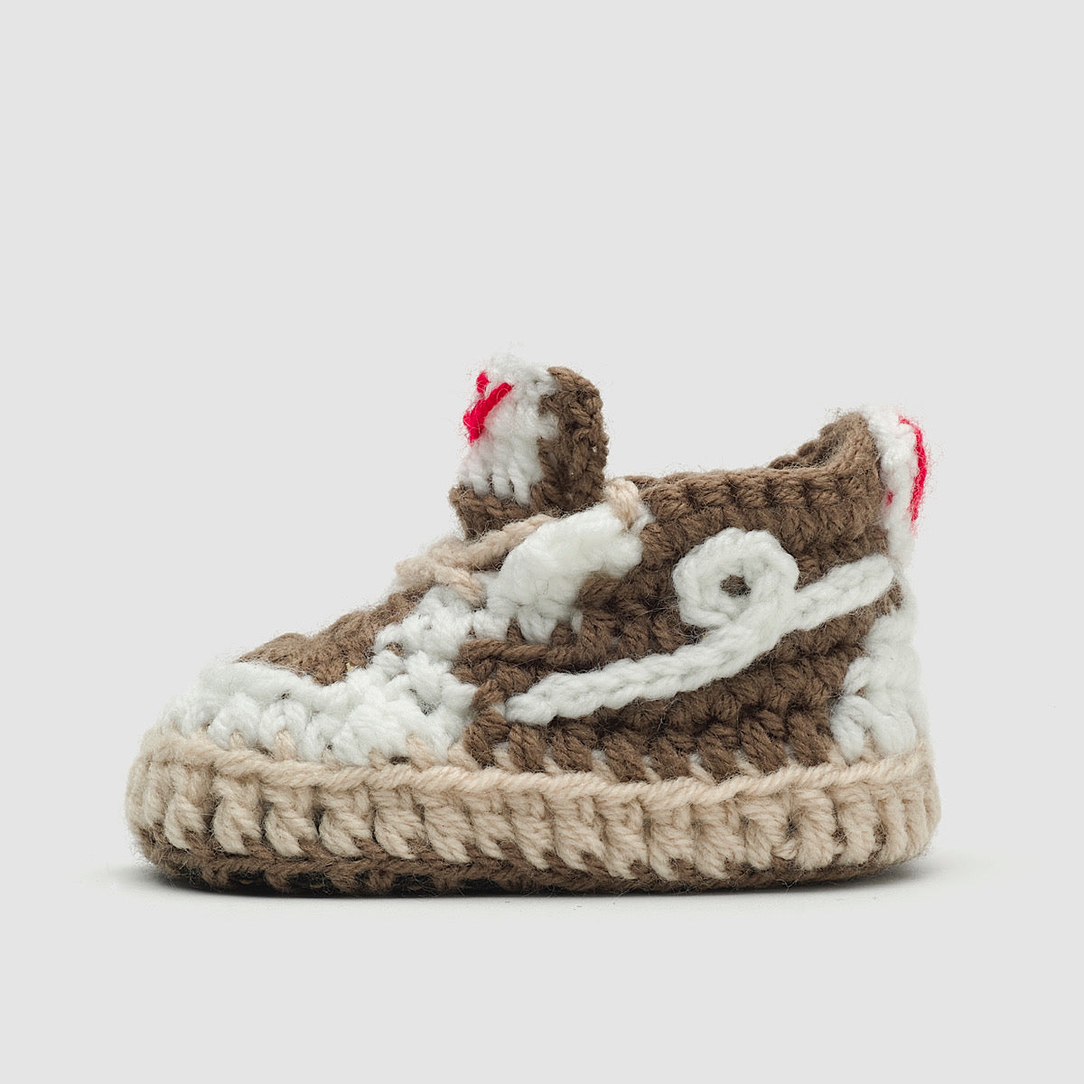 Baby Crochet T.Scott Mocha (Soft felt non-slip bottom & Shoe Box)