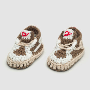 Baby Crochet T.Scott Mocha (Soft felt non-slip bottom & Shoe Box)
