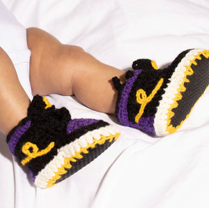 Baby Crochet IB-1 Mamba Forever (Soft felt non-slip bottom & Shoe Box)